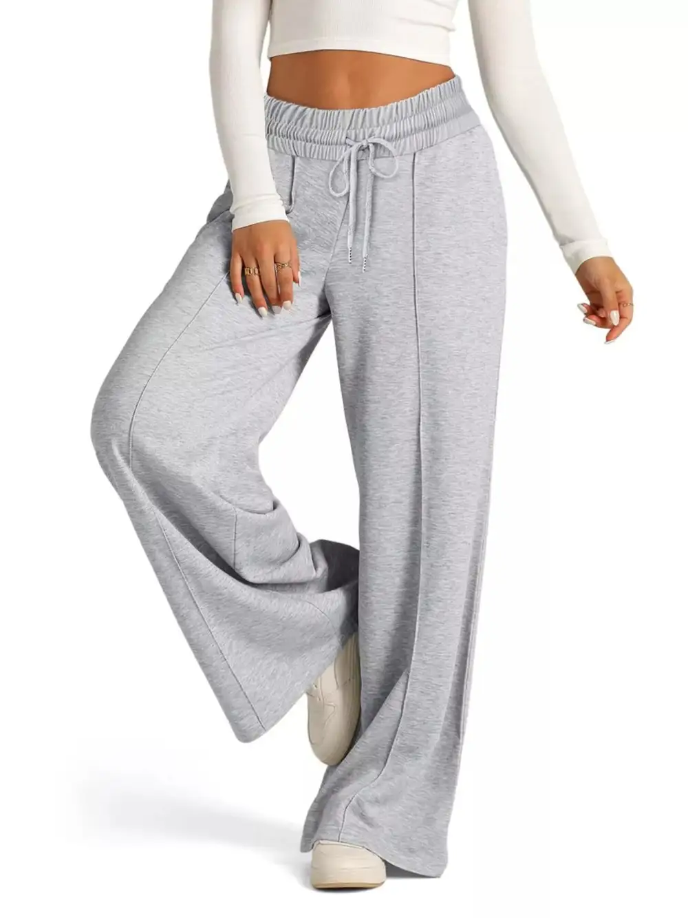 Wide Leg Drawstring Relaxed Fit Pocketed Pants