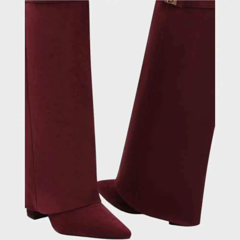 Square Toe Suede Tall Boots