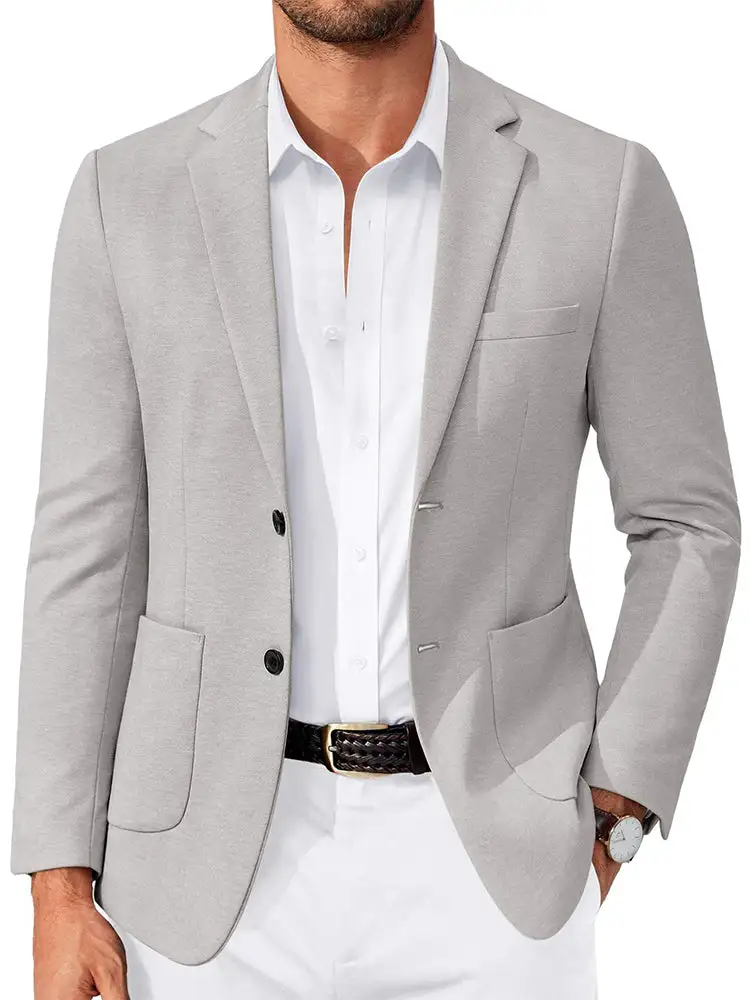 Soft Touch Business Casual Two Buttons Suit Jacket Blazer Coat