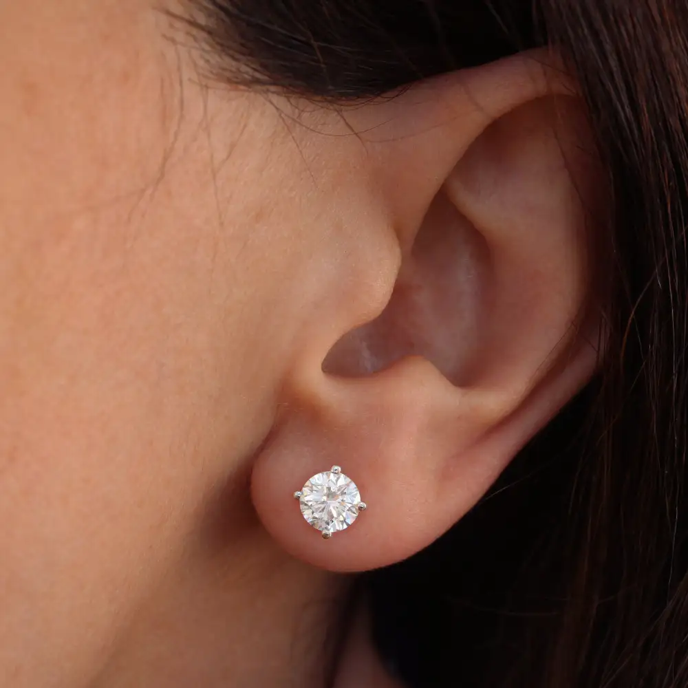 Diamond Martini Stud Earrings