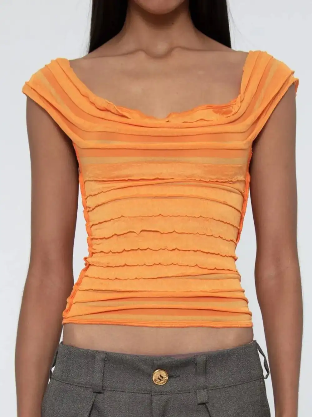 Ruched Solid Tank