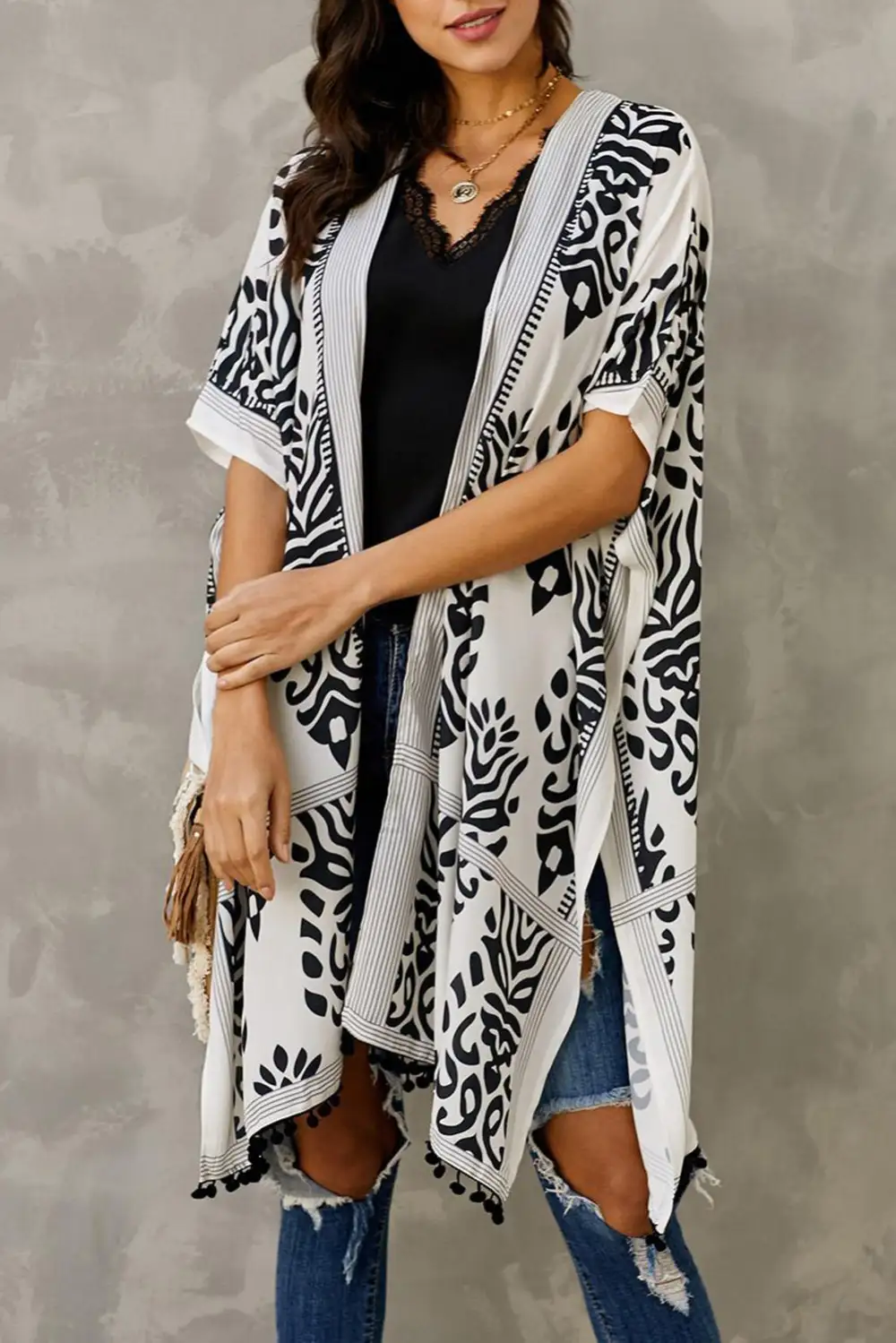 Swimwear Prowess Pom Pom Kimono