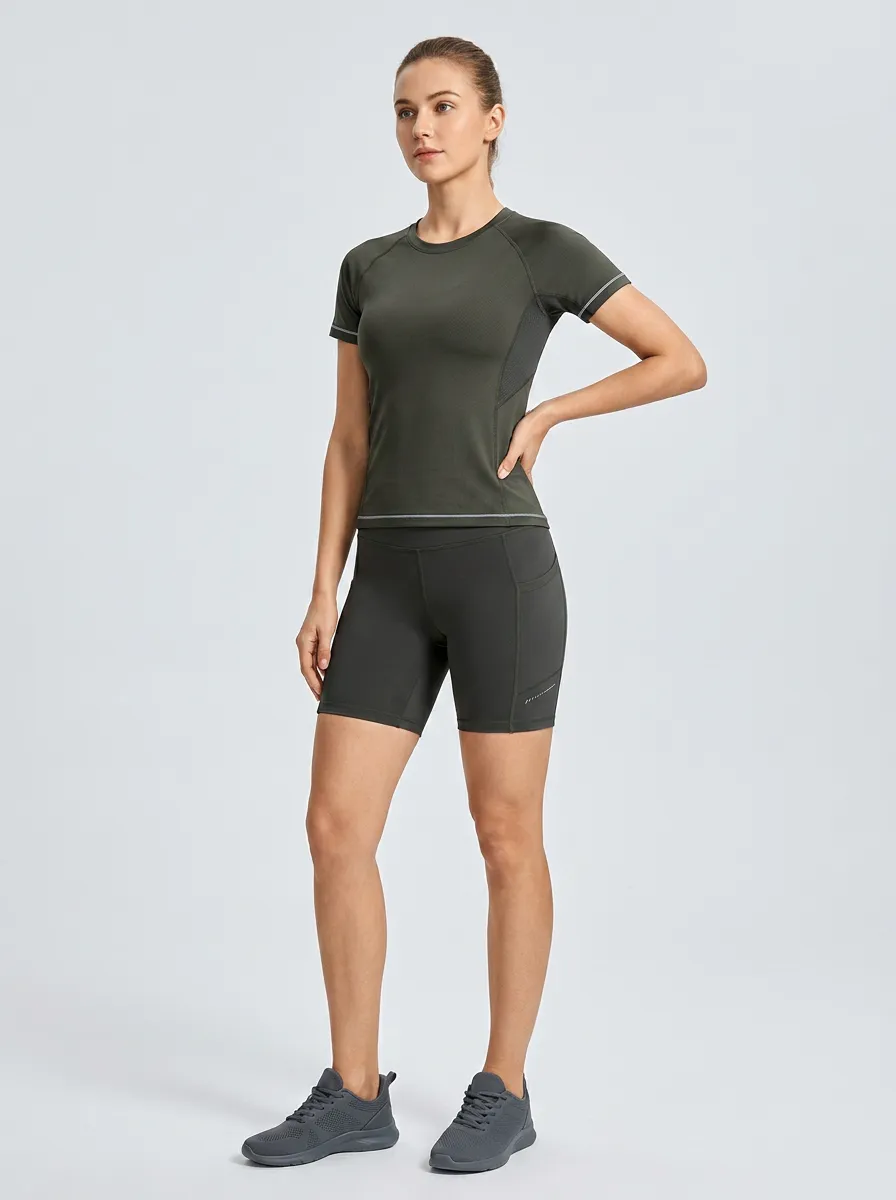 Women's Athletic Fitness Olive Green Seamless Printed Yoga Set