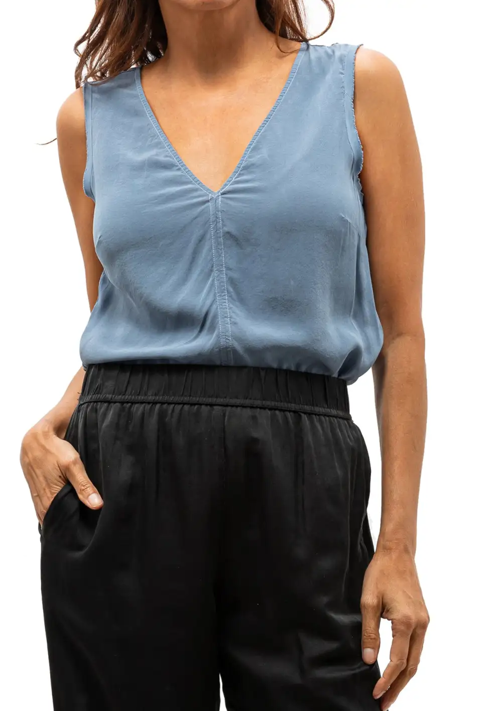 Silk Sleeveless Tank Top