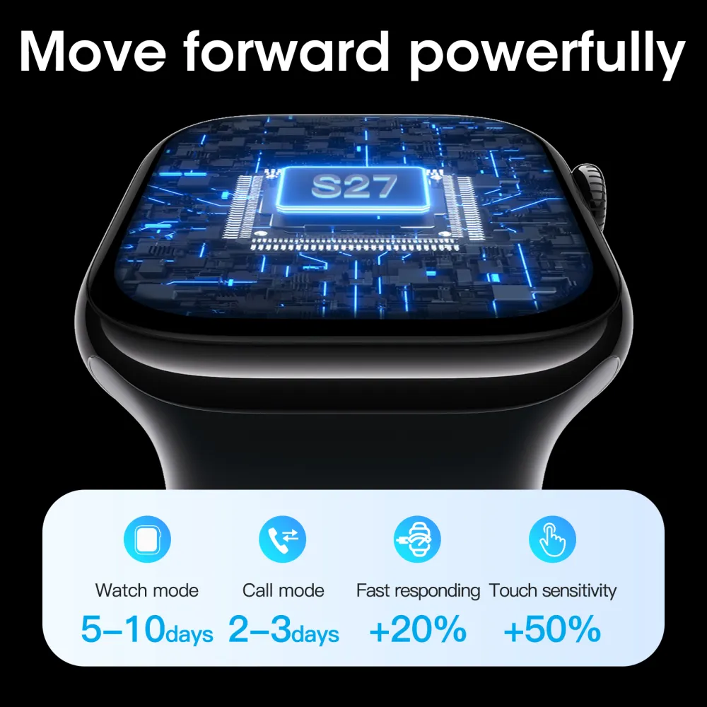 46mm Slim AMOLED Smartwatch | Premium Square Design, AI Assistant, Bluetooth Calls & NFC