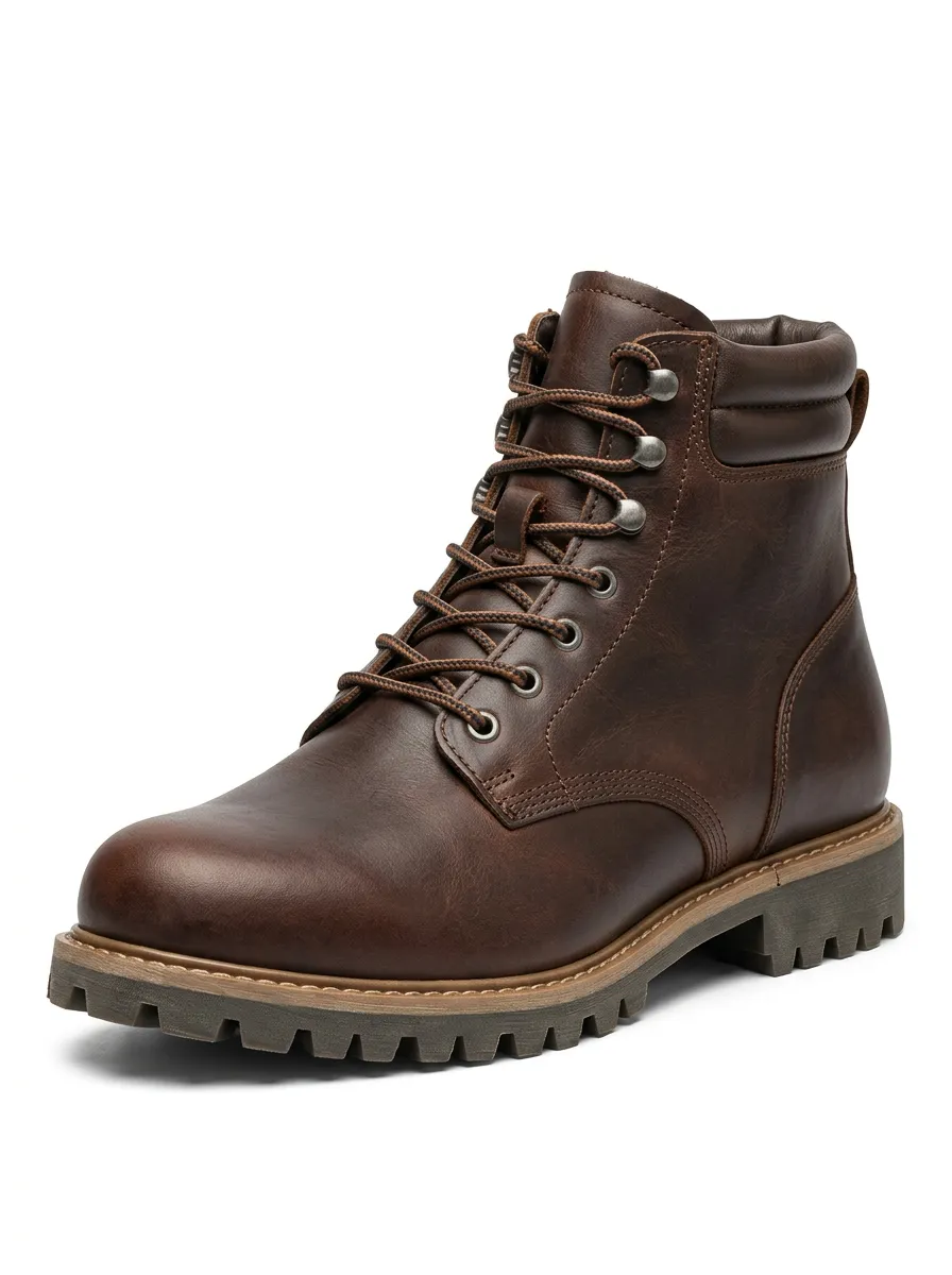 Men's Classic Heel-Pull Lug-Sole Work Boots
