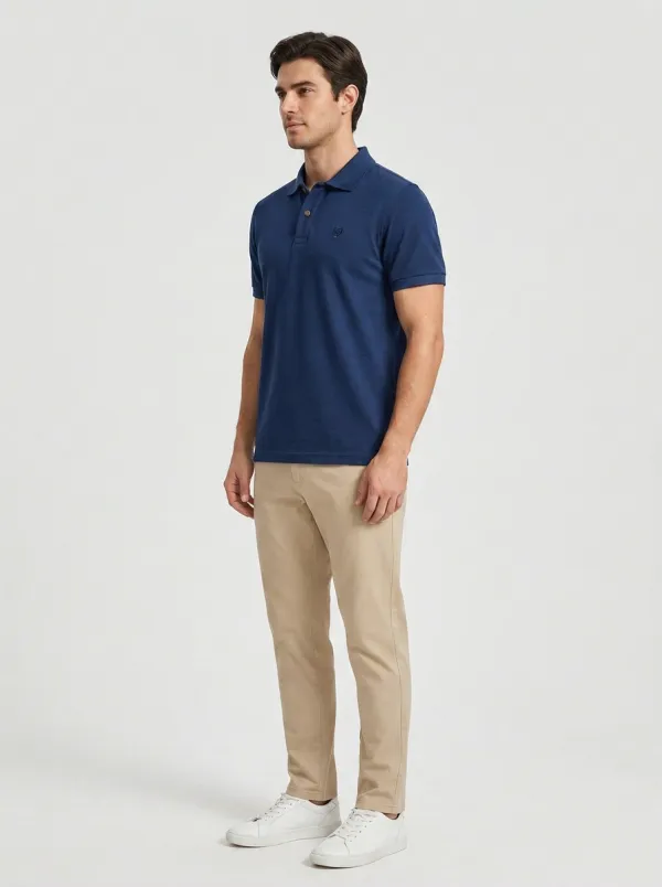 Shield-Detail Men's Polo Shirt