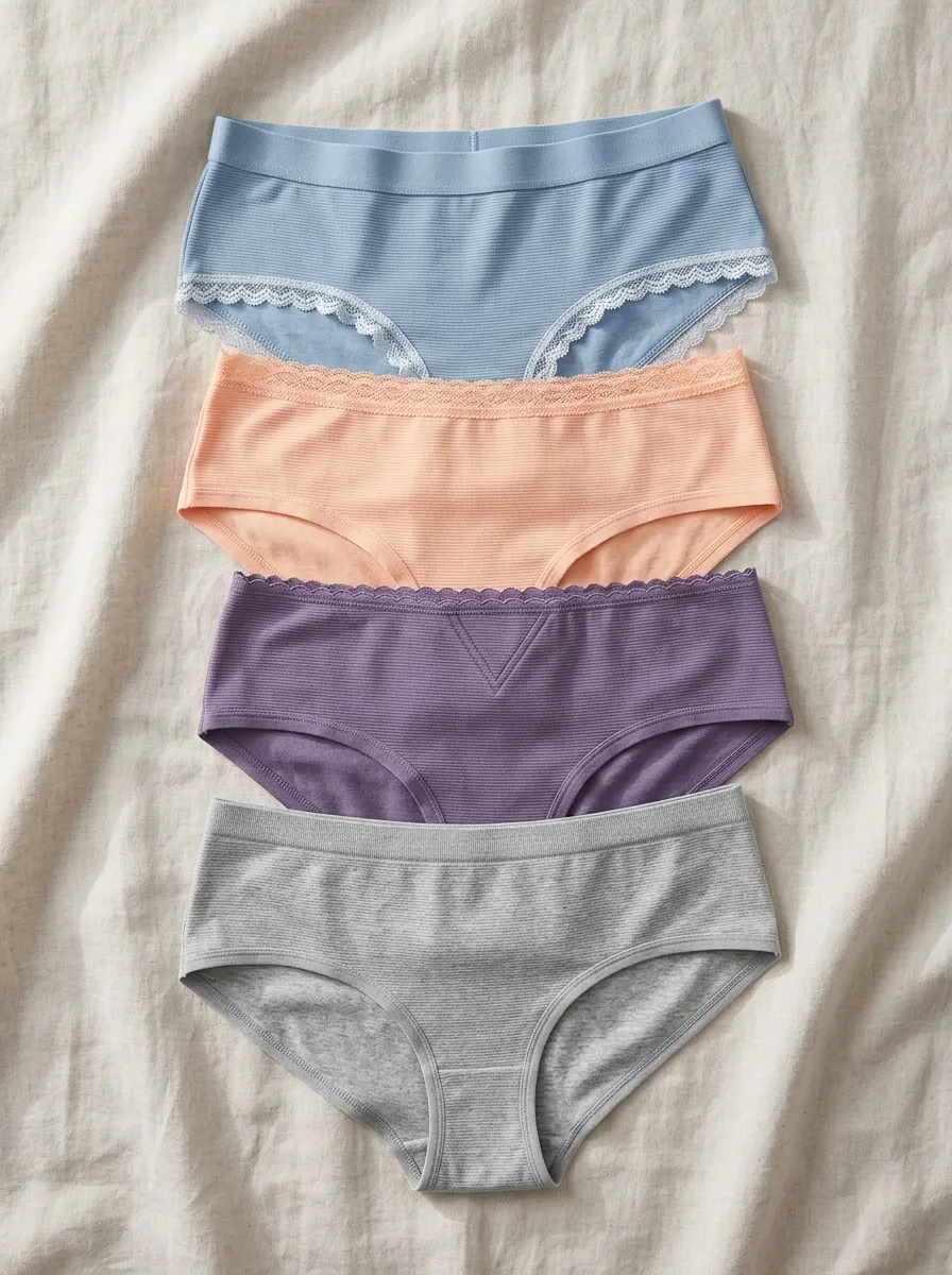 Women's Ribbed Hipster Briefs Set