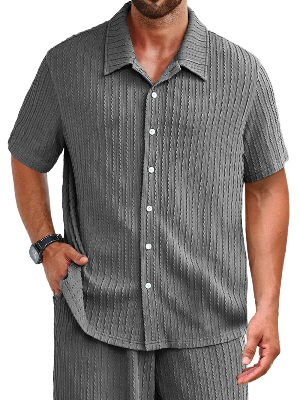 Jacquard Short Sleeve Shirt