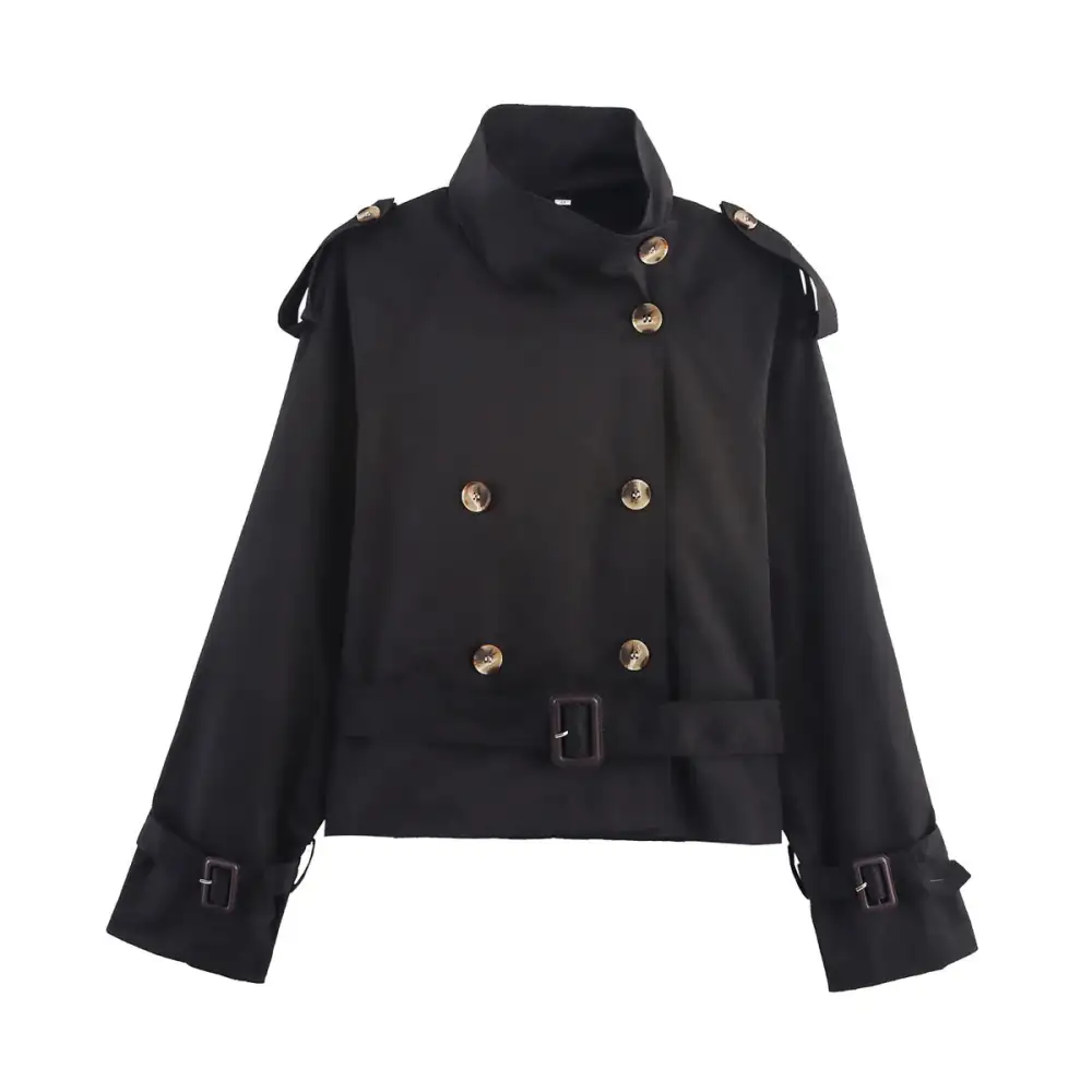 Polished Hooded Trench Coat
