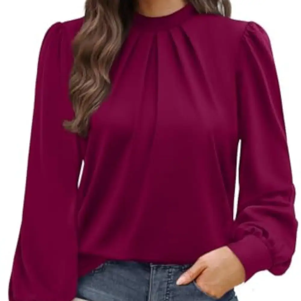 Freshly Tailored Satin Ribbed Blouse