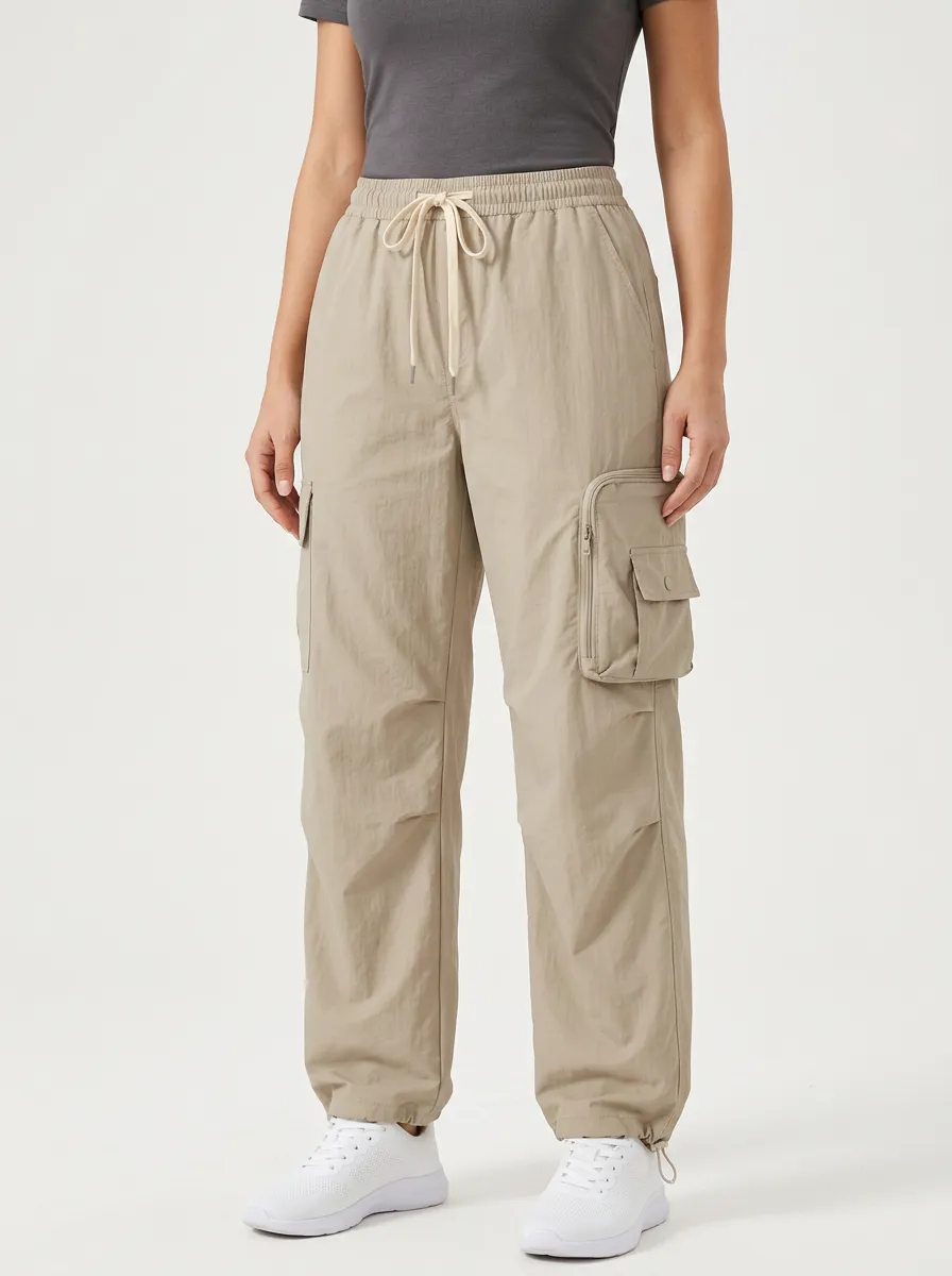 Relaxed Drawstring Breathable Breathable Cargo Pants