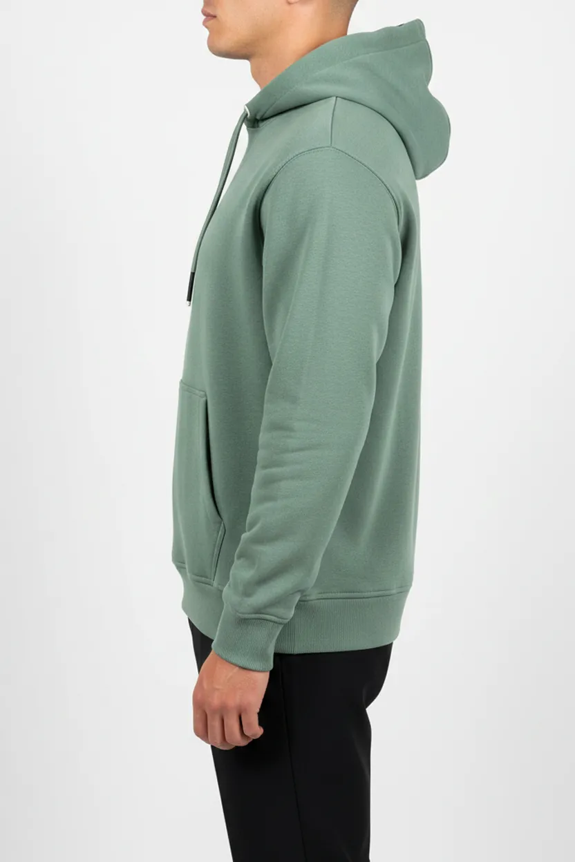 Everyday Regular Fit Cotton Ribbed Hooded Pullover Hoodie