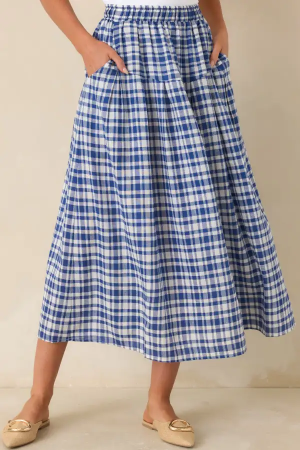 Gingham Midi Skirt