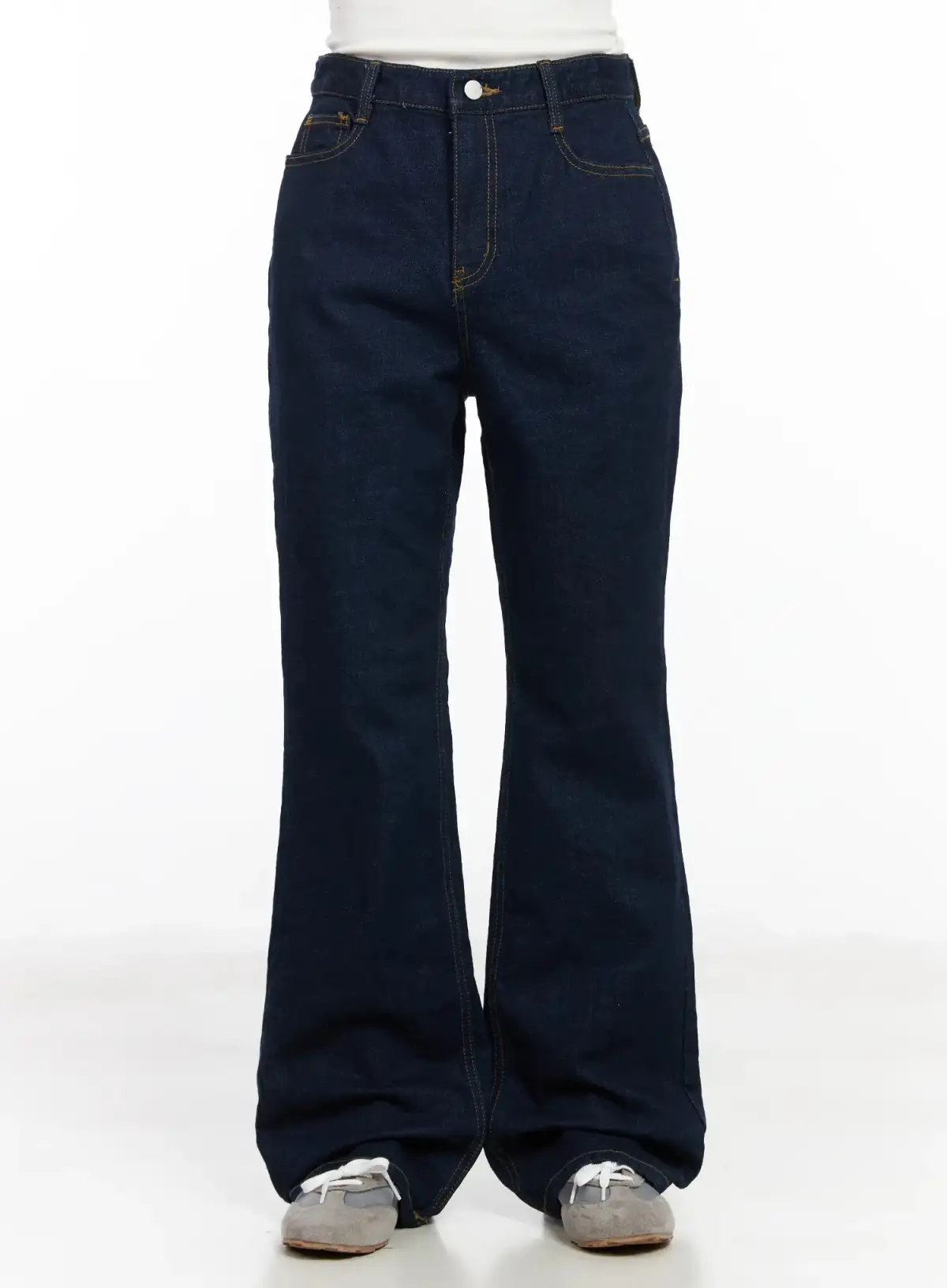 Solid Bootcut Jeans