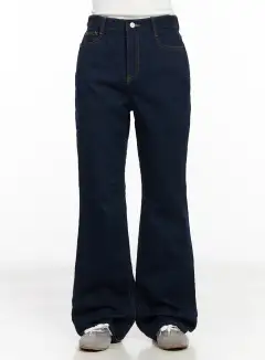 Solid Bootcut Jeans