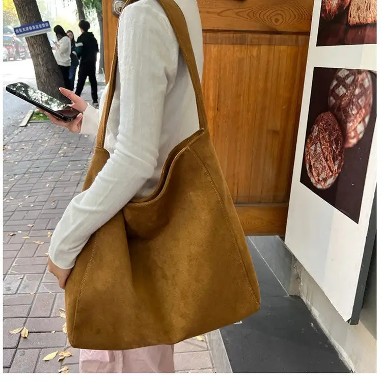 Commuter Suede Hobo Bag