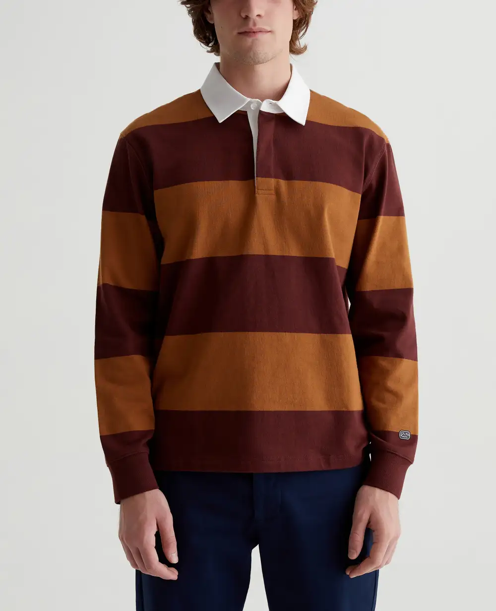 Men's Long Sleeve Rugby Polo Shirt