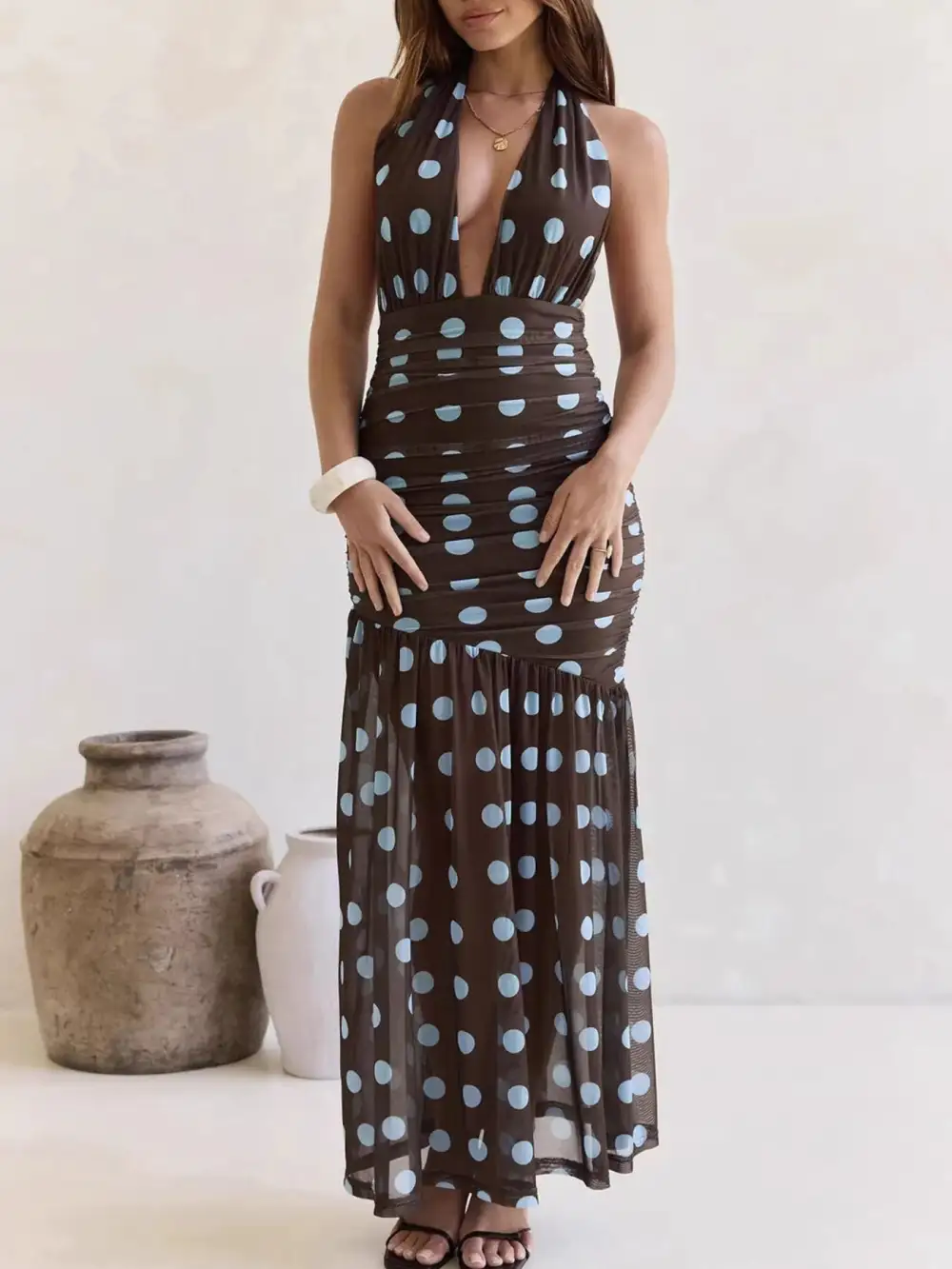 Classic Halter Maxi Dress