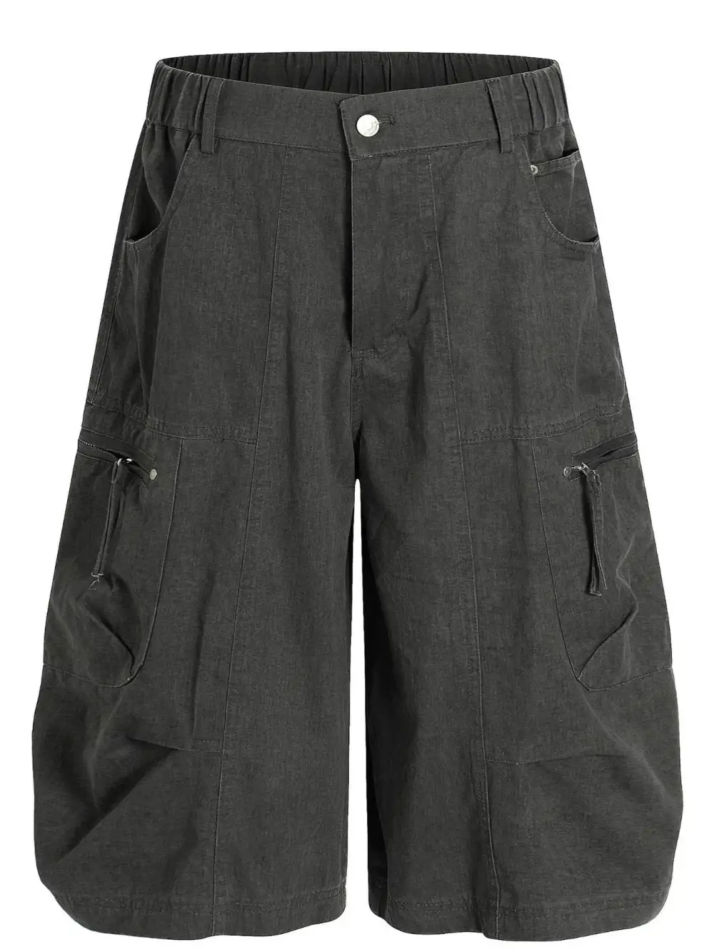 Relaxed Fit Washed Cargo Shorts