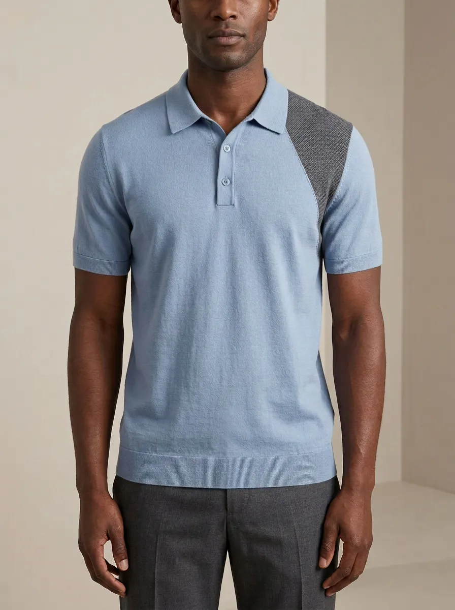 Colorblock Men's Polo Shirt