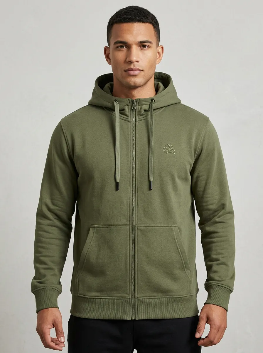 Classic Zip-Up Design Men's Hoodie