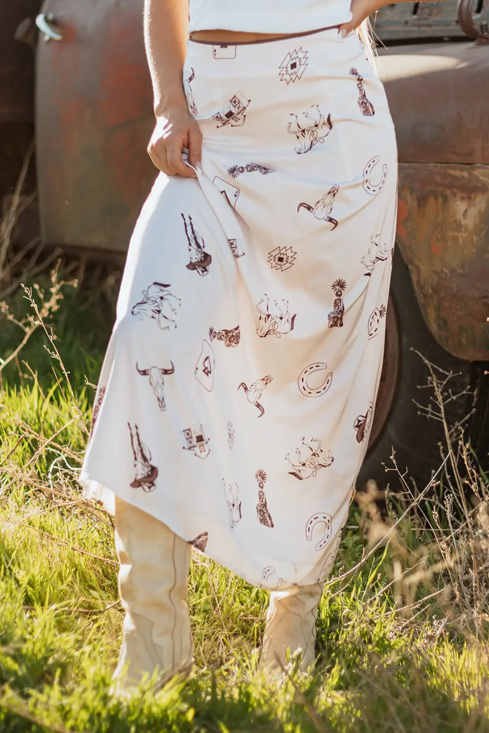 Subtle Satin Tank Top Skirt