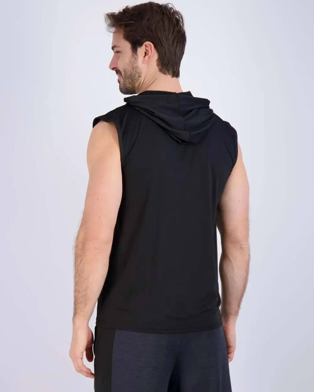 Men's Dry-Fit Active Hooded Tank Top Workout Drawstring Top (Available in Big & Tall)