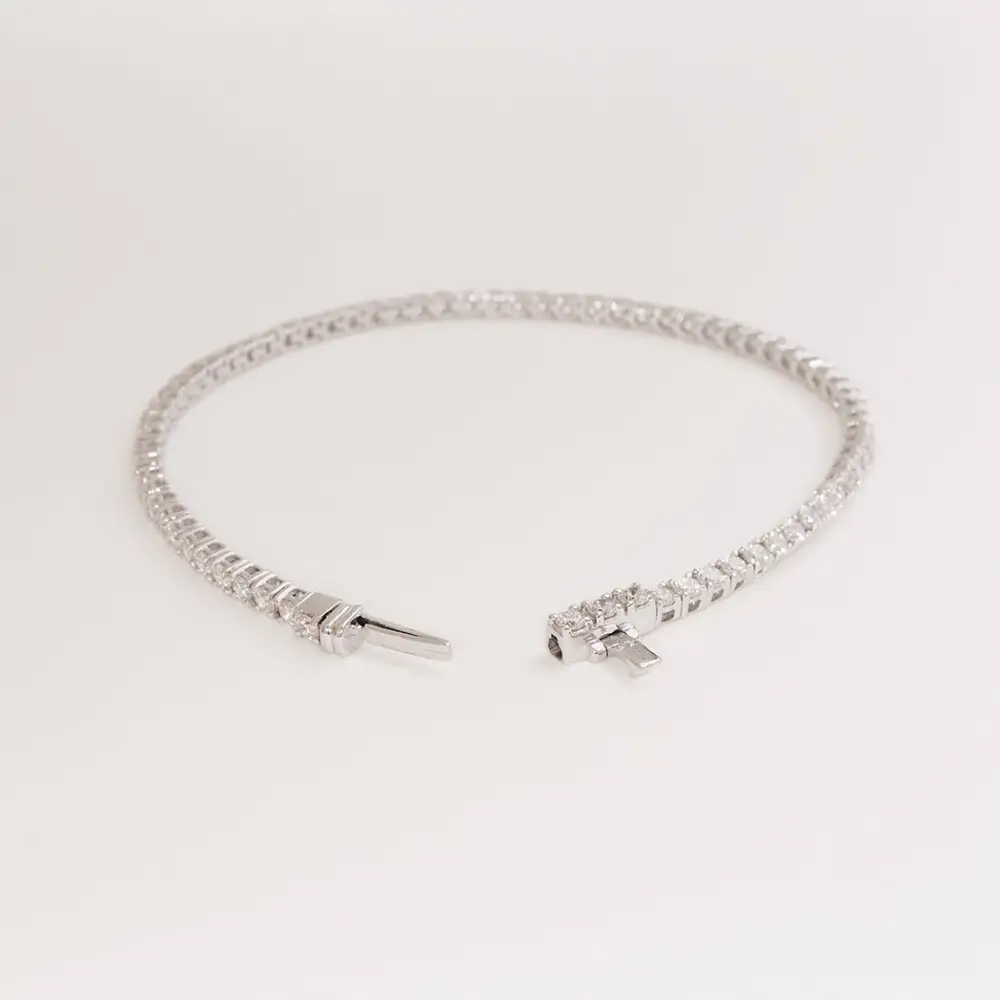 Polished Classic Diamond Bracelet