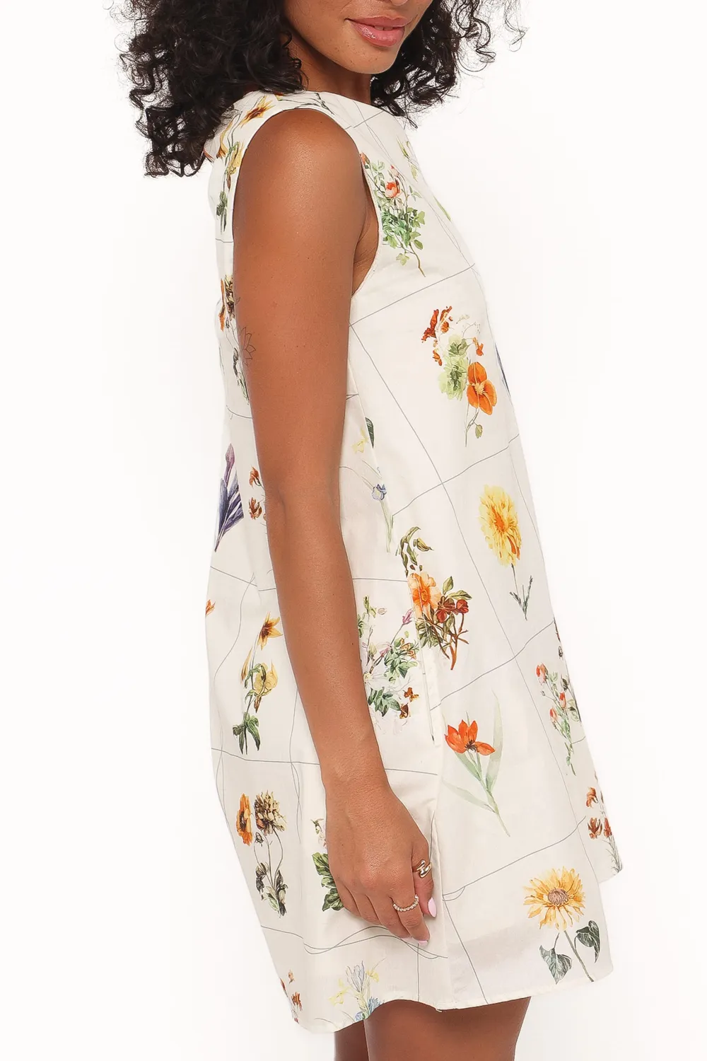 Shift High Neck Mini Dress
