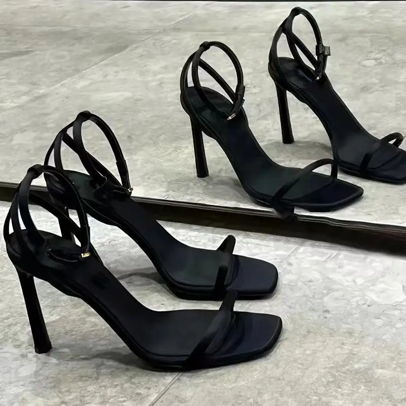 Open Front Stiletto Sandals