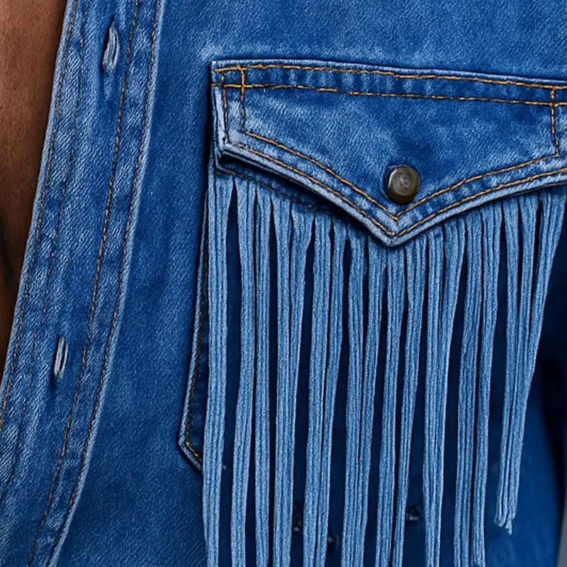 Relaxed Button Denim Shirt
