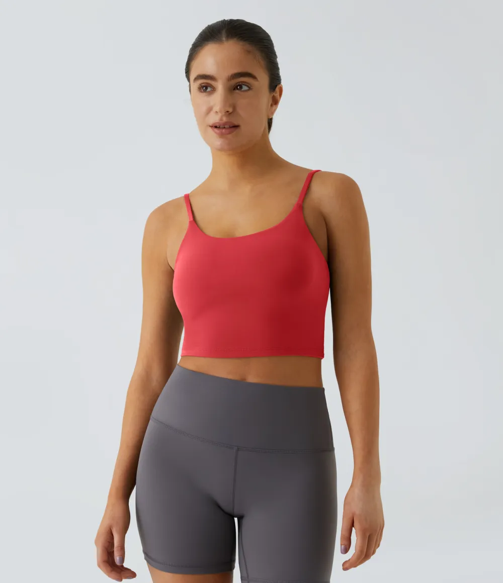 Basic Padded Workout Cropped Tank Top