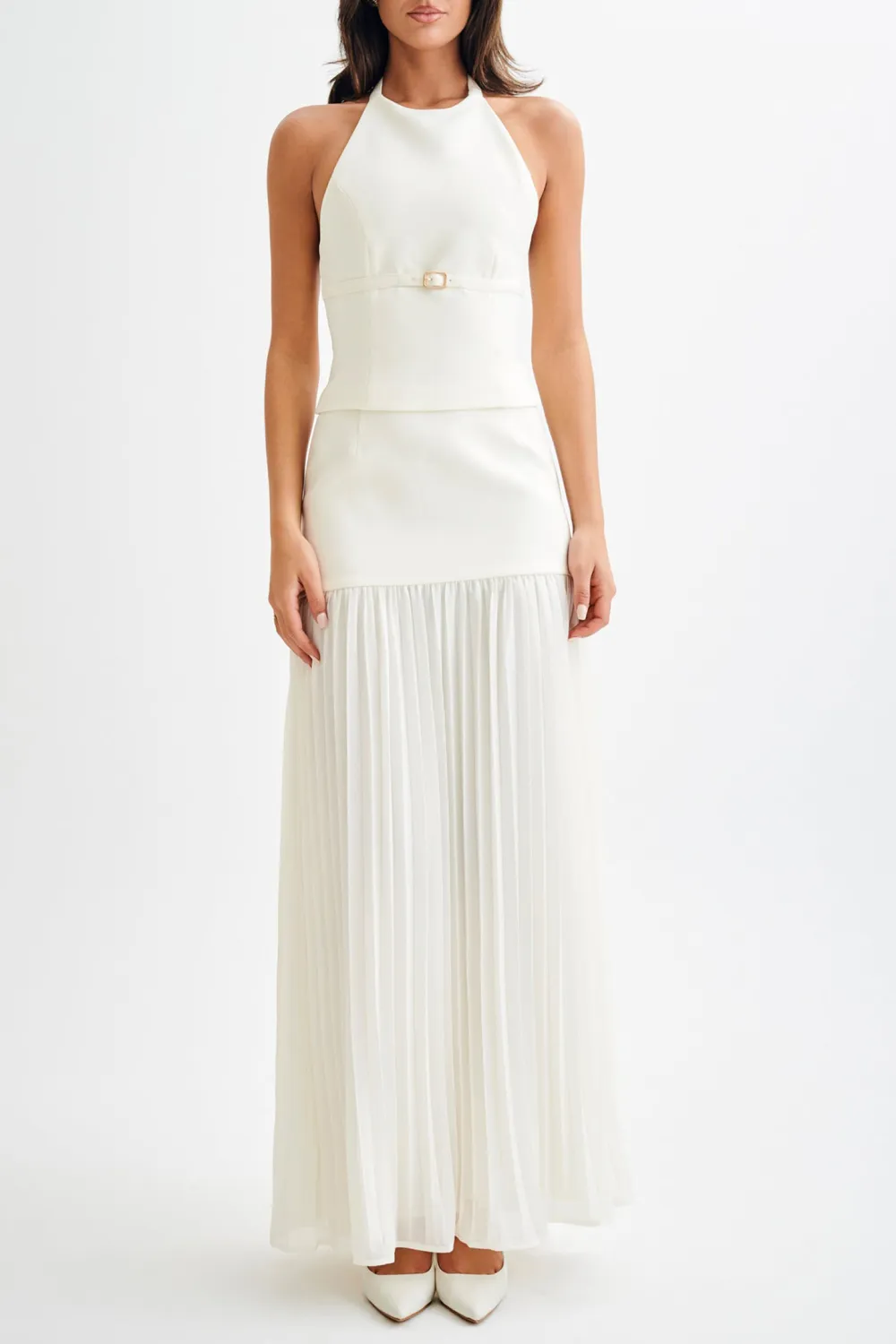 Suiting Halter Top With Buckle