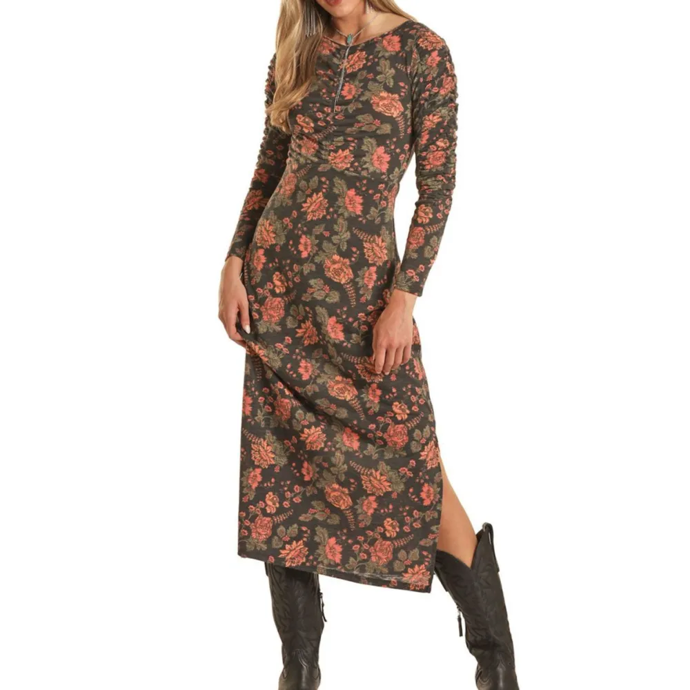 Classic Floral Print Everyday Casual Dress