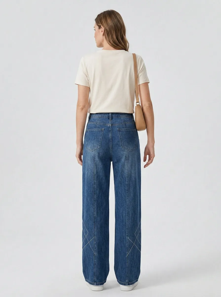 Women's Wide Leg Casual Denim Jeans