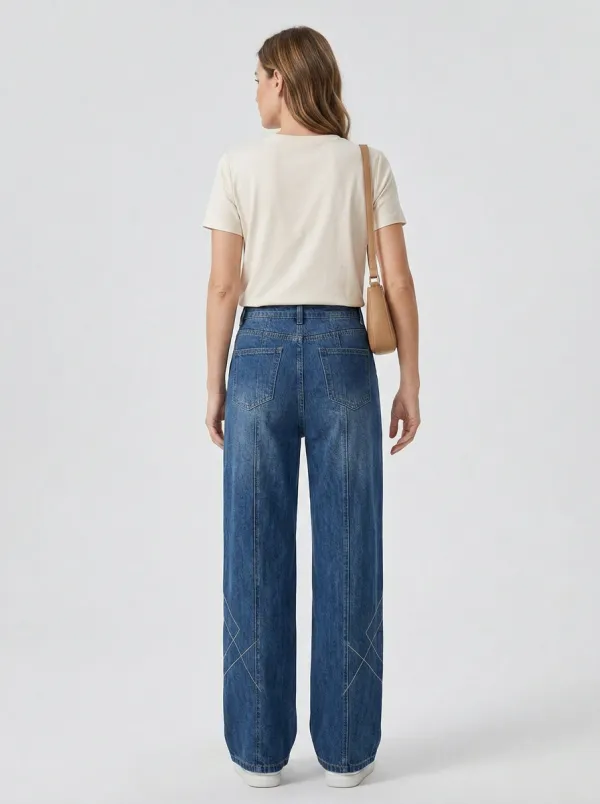 Women's Wide Leg Casual Denim Jeans