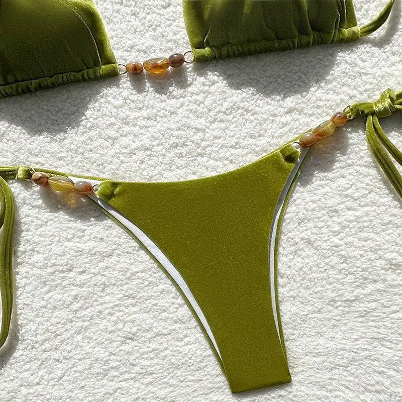 Tie String Bikini Set