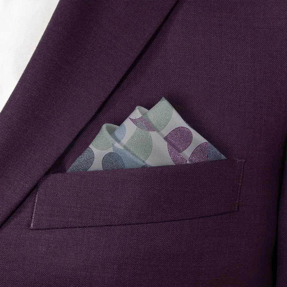 Distinctive Understated Paisley Pocket Square