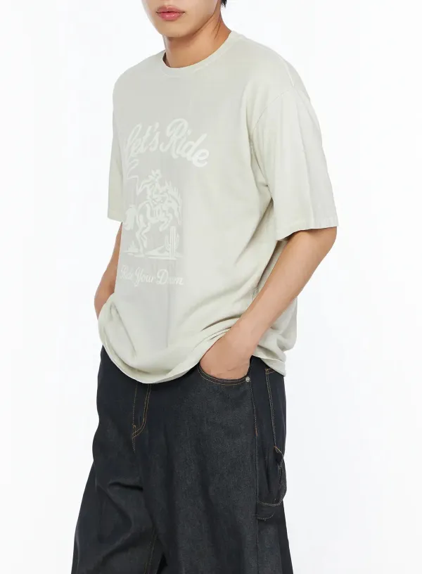 Men's Oversized Graphic Print Tee
