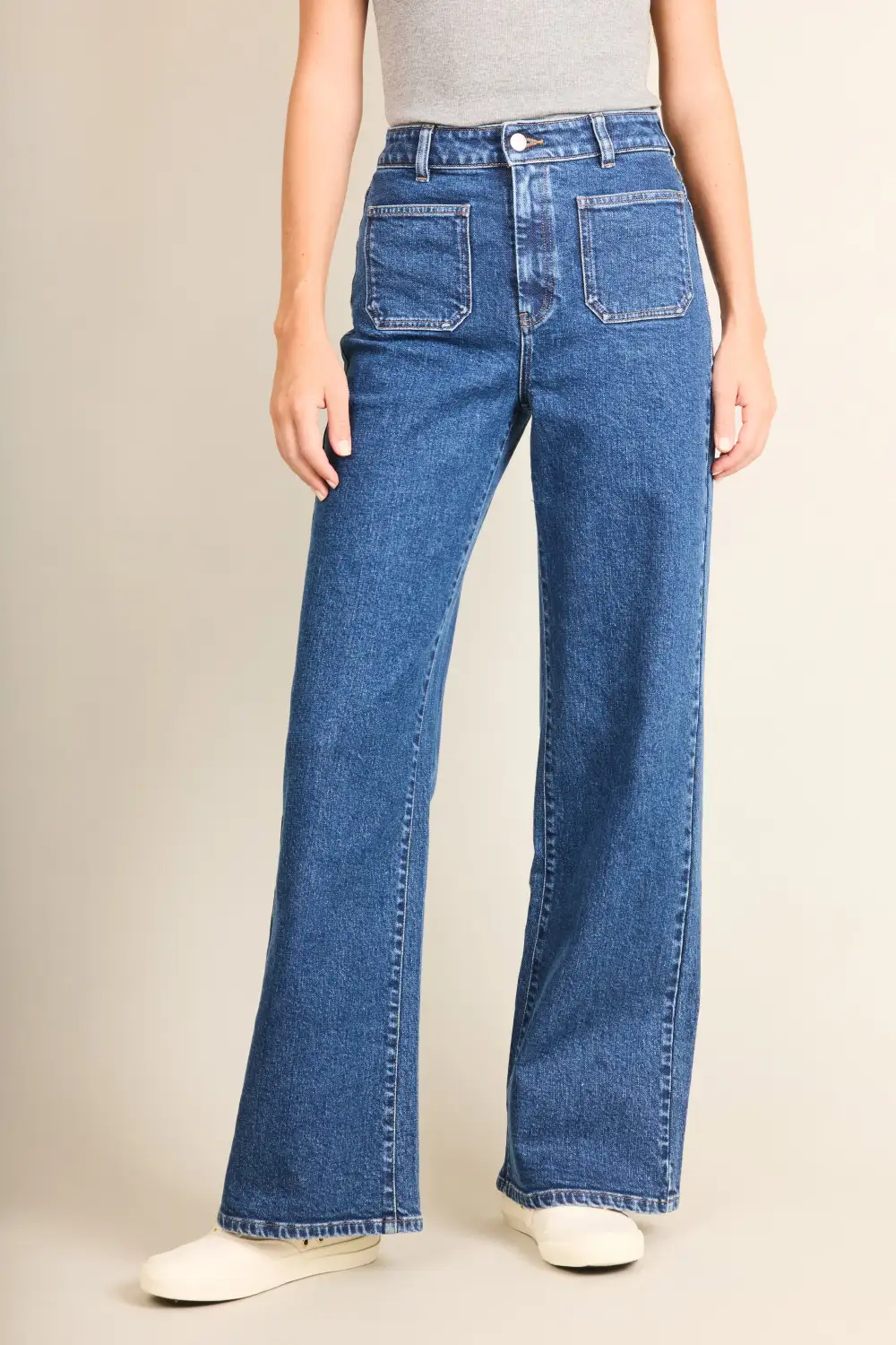 Women's Straight Wide Leg High Waist Jeans