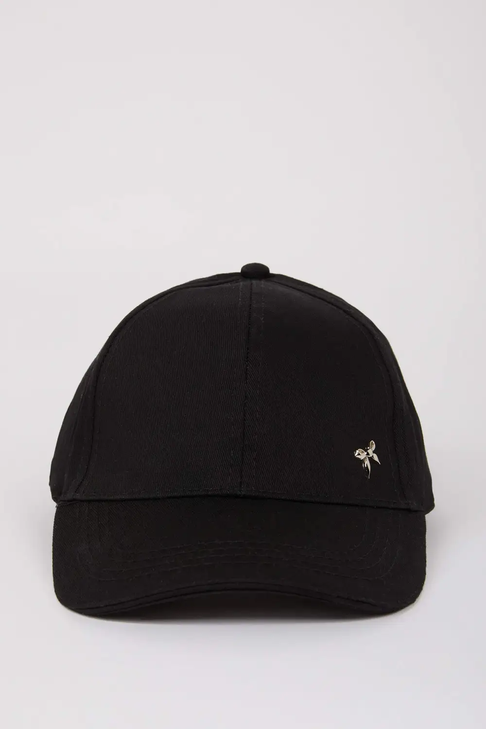 Metallic Bow-Decorated Baseball Cap