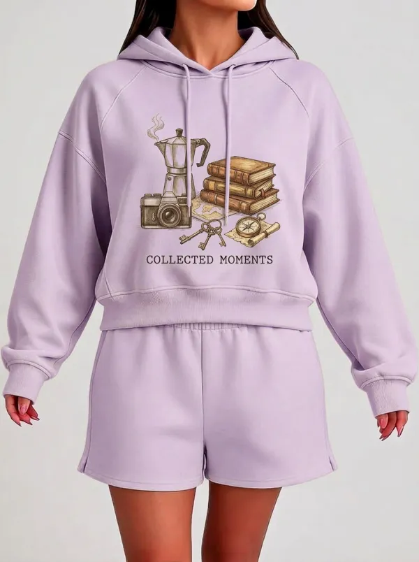 Women's Travel Collected Moments Camera Books Graphic Hoodie