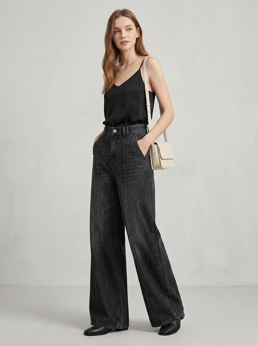 Women's Wide Leg Casual Denim Jeans