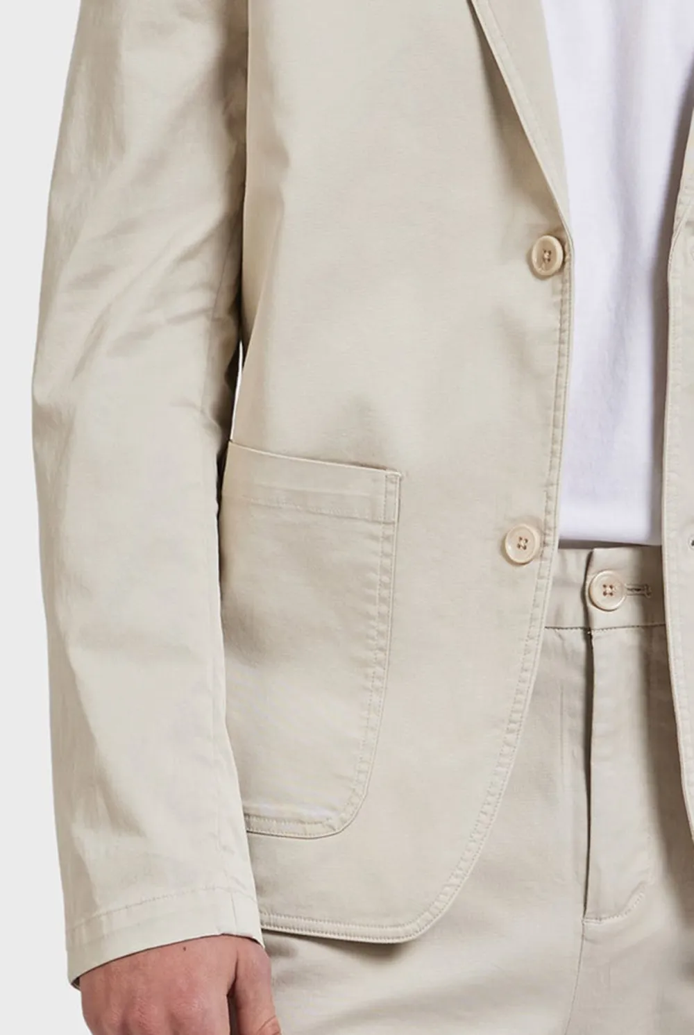 Stone Cotton Blazer