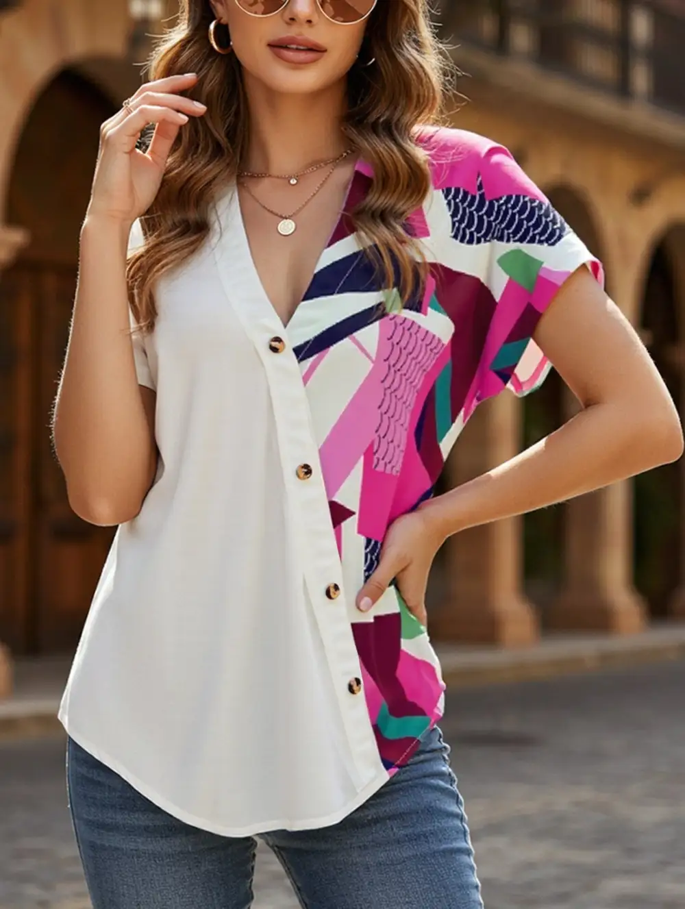 Printed Chiffon Blouse