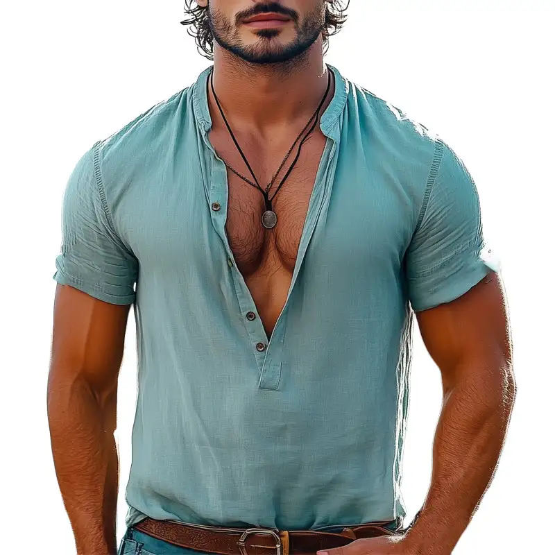 Woven Trim Relaxed Tee