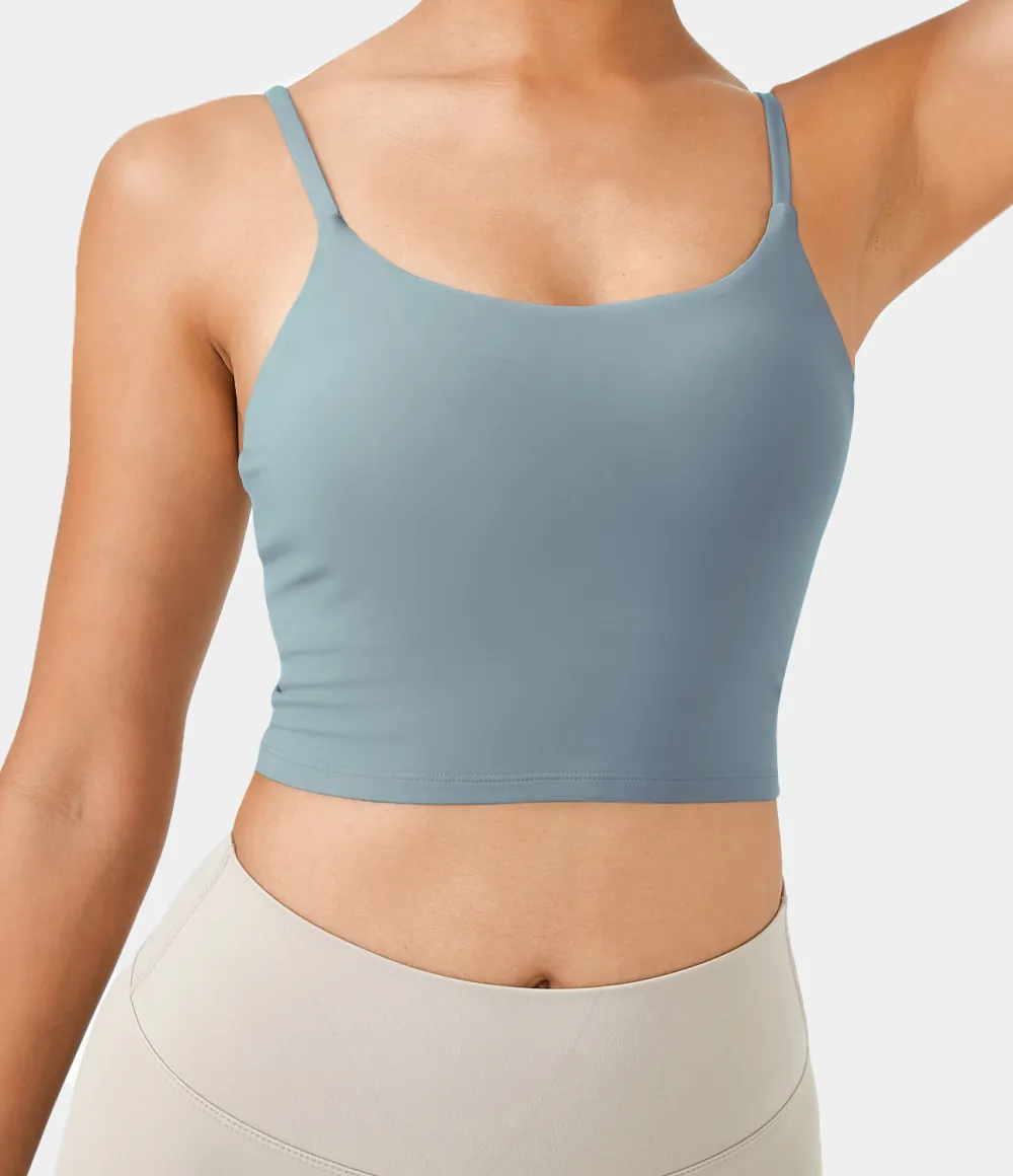 Basic Padded Workout Cropped Tank Top