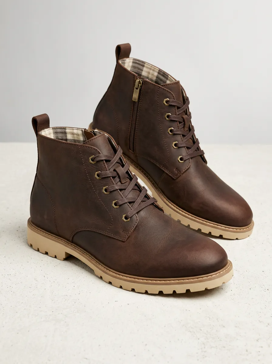 Active Leather Look Graphic Comfort Edit Unisex Warm Boots