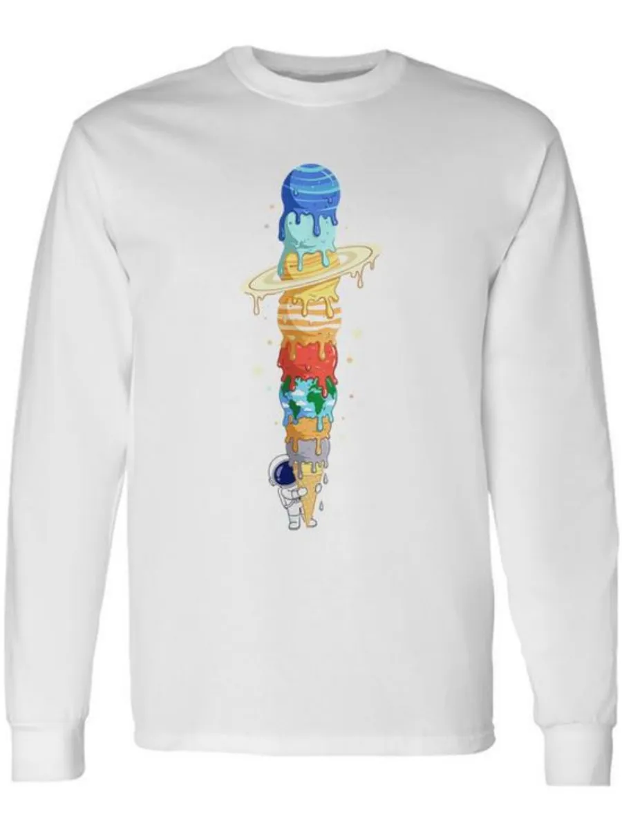 Planet Ice Cream Art Printed T-Shirt